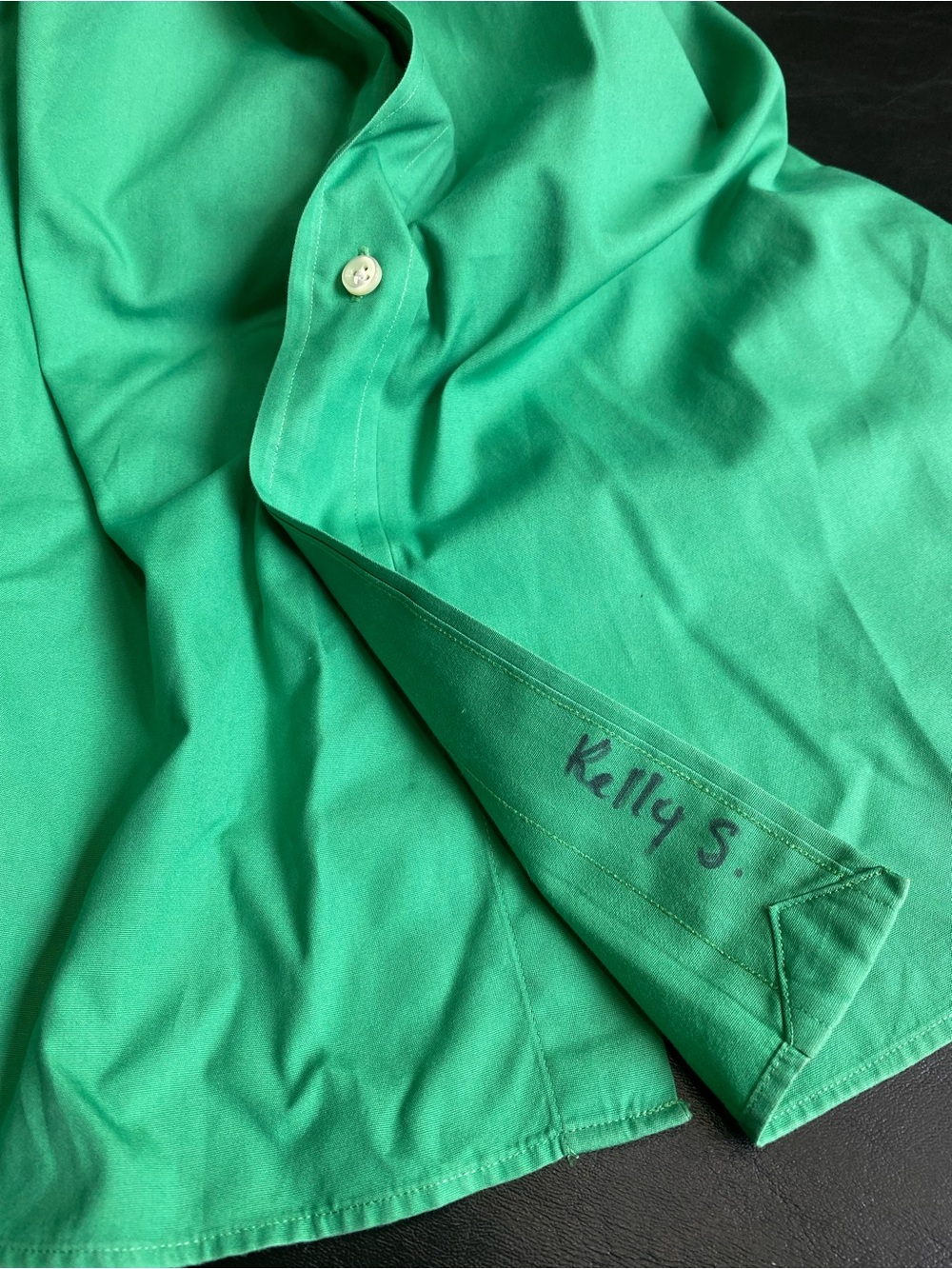 BLAKE by Ralph Lauren XL Green Button-Down Shirt with Blue Pony - Picture 6 of 11